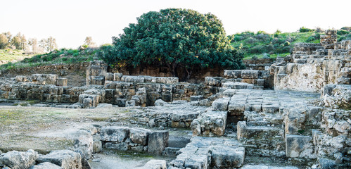 Ancient caves and catacombs in Cyprus, myths of old Paphos, the museum under the open sky