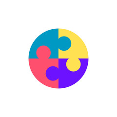 puzzle icon symbol  in flat style