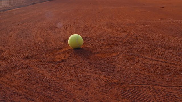 Hand Of A Ball kid Picking Up A Tennis Ball