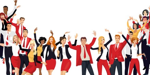 successful people commercial consept and teamwork