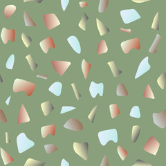 Terrazzo seamless pattern. Pattern ideal for wrapping paper, wallpaper, terrazzo flooring. Colorful vector illustration. EPS10