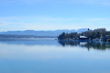 Blick auf Bernried am Starnberger See