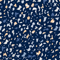 Terrazzo floor, marble surface, seamless pattern, vector illustration