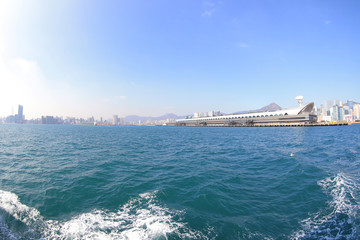 a kai tak cruise with HK Victoria Harbour
