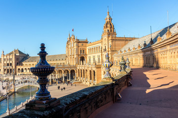 bird view from plaza de espana in Seville