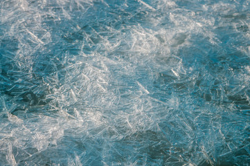 Photo of sea sharp bright textural ice