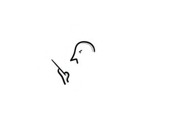 angry man with smartphone