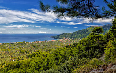 Fototapeta na wymiar Beautiful view in Thassos, Greece