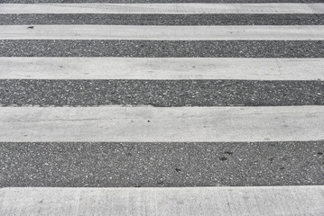Zebra crosswalk on the street