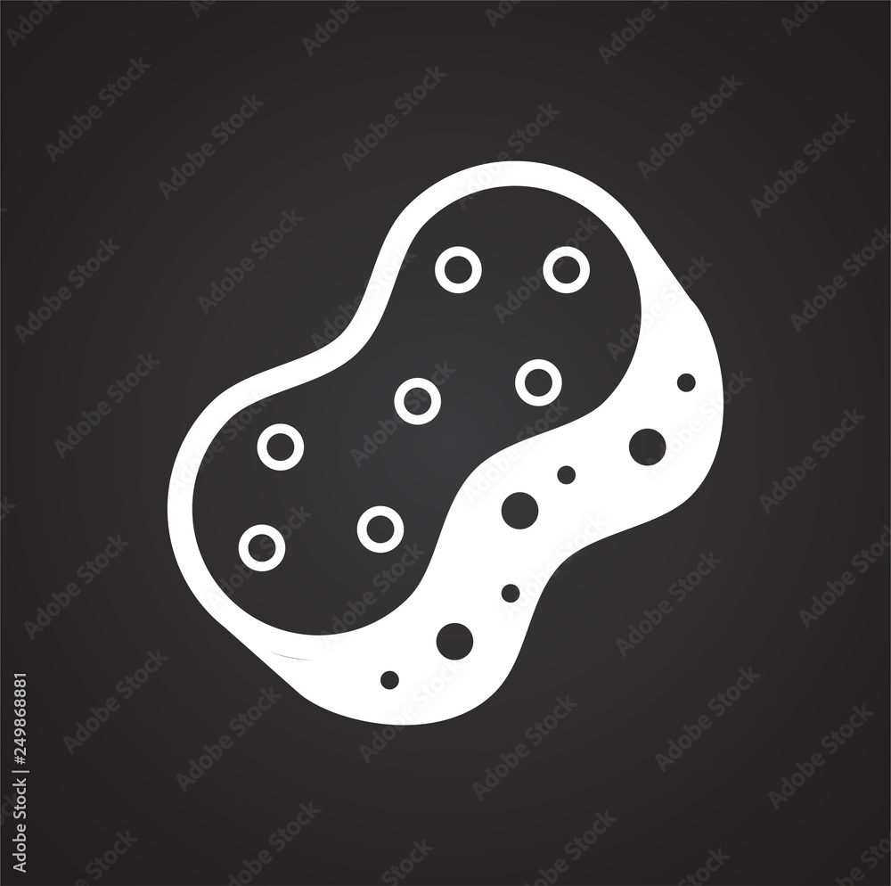 Fototapete Wet cleaning icon on black background for graphic and web design, Modern simple vector sign. Internet concept. Trendy symbol for website design web button or mobile app