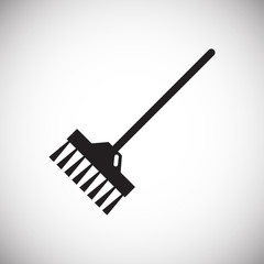 Cleaning broom icon on white background for graphic and web design, Modern simple vector sign. Internet concept. Trendy symbol for website design web button or mobile app