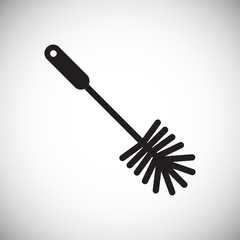 Toilet brush icon on white background for graphic and web design, Modern simple vector sign. Internet concept. Trendy symbol for website design web button or mobile app