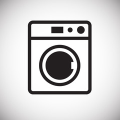 Washing machine icon on white background for graphic and web design, Modern simple vector sign. Internet concept. Trendy symbol for website design web button or mobile app