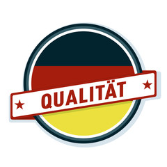 Germany Quality label illustration (non-English text Quality)