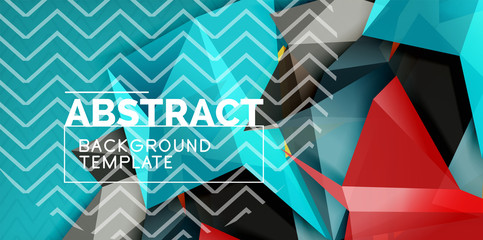 Fototapeta premium Low poly design 3d triangular shape background, mosaic abstract design template