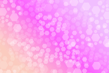 Hexagon Bokeh lights gradient background template. 