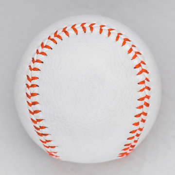 Baseball ball on gray background