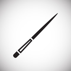 Brush icons set on white background for graphic and web design, Modern simple vector sign. Internet concept. Trendy symbol for website design web button or mobile app