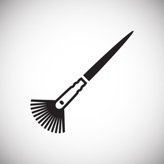 Obraz premium Brush icon on white background for graphic and web design, Modern simple vector sign. Internet concept. Trendy symbol for website design web button or mobile app