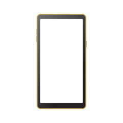 Realistic smartphone mockup with white screen. Vector
