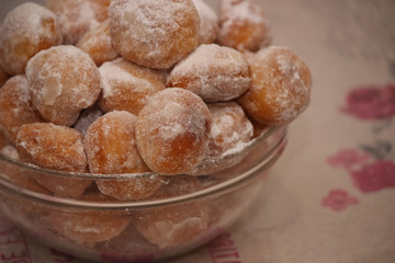Bowl of donuts