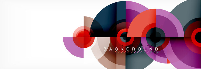 Fototapeta premium Geometric circle abstract background, creative geometric wallpaper.