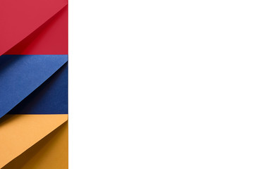 Multi colored envelopes look like flag of Republic of Armenia