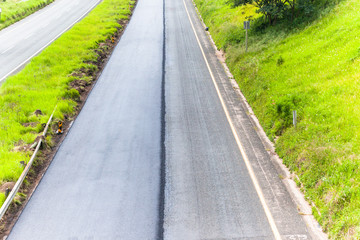 Road Highway New Asphalt Surfacing