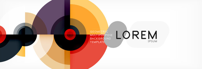 Circle abstract background with triangular shapes for modern design, cover, template, brochure, flyer.