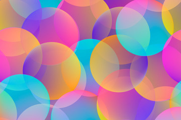 Gradient Background with colorful spheres