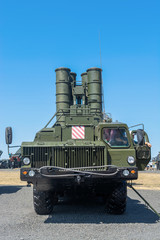 Launcher of the Russian anti-aircraft missile system S-400 "Triumph"