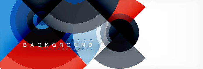 Circle geometric composition abstract background design, cover, template, brochure, flyer.