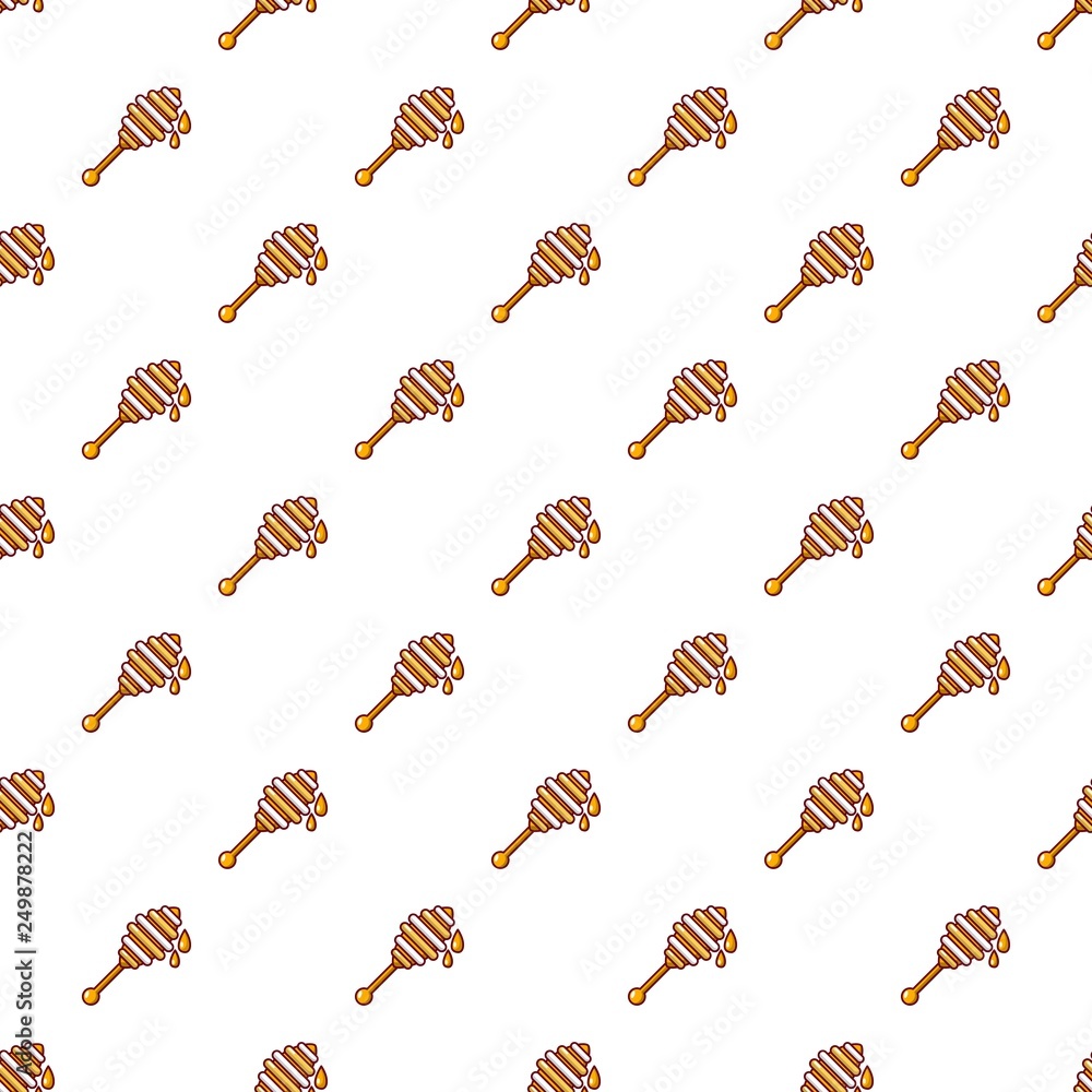 Poster stick for honey pattern in cartoon style. seamless pattern vector illustration