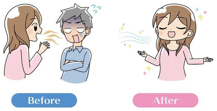 口臭くさい 女性 男性 イラスト セット Stock Vector Adobe Stock