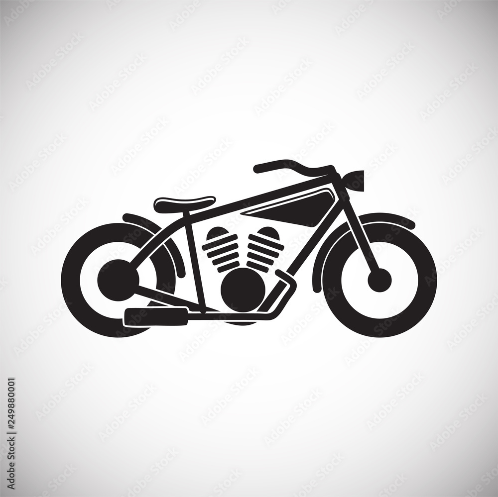 Poster classic motorcycle icon on white background for graphic and web design, modern simple vector sign. i