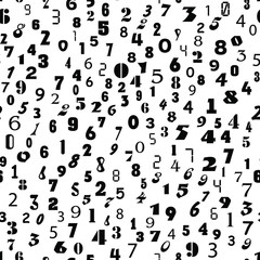 Numbers, education, school concept. Seamless vector EPS 10 pattern. Flat style
