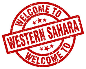 welcome to Western Sahara red stamp