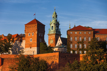 Wawel Castle and Cathedral Tower in Krakow