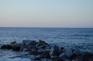 When the sun goes down in Santorini – Mediterranean sea