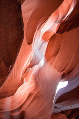 Antelope Canyon lights and rocks arizona usa.