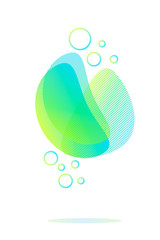 Flat geometric liquid shapes: Gradient colored abstract modern graphic elements template with copy space. Vector eps10 illustration.