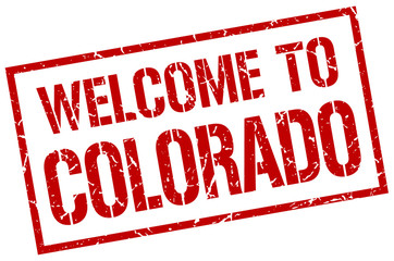 welcome to Colorado stamp