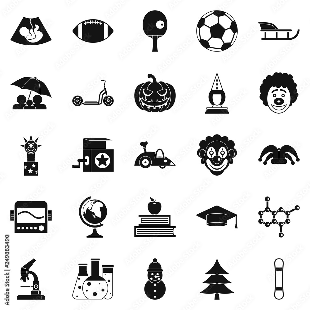Poster apprentice icons set. simple set of 25 apprentice vector icons for web isolated on white background