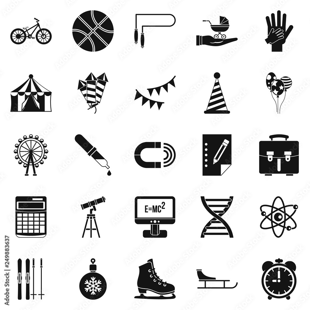 Poster learner icons set. simple set of 25 learner vector icons for web isolated on white background