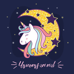 Cute unicorn cartoon character illustration design. Vector illustration