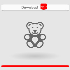 teddy bear vector icon