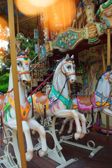 Fototapeta na wymiar carriage rider carousel