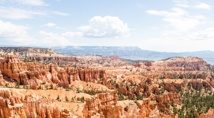 Panoramic photo of the beautiful Bryce Canyon, USA