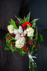nice bouquet in the hands