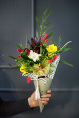 nice bouquet in the hands